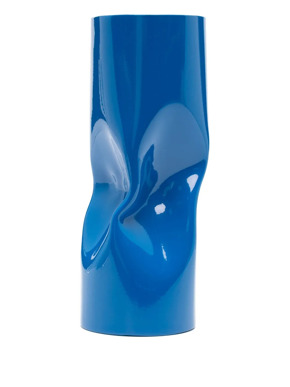 Colville Medium gedraaide glazen vaas (24 cm) - Blauw