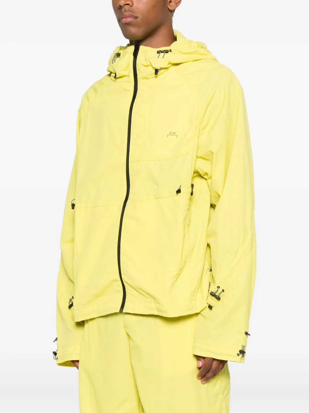 A-COLD-WALL* Balfron hooded windbreaker Geel