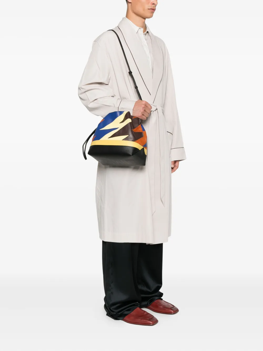 colville Bowie leren shopper Bruin