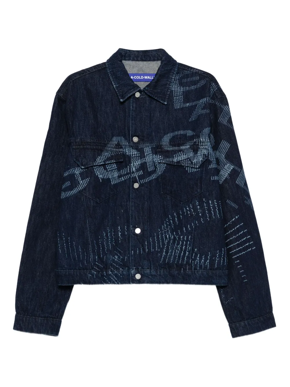 A-COLD-WALL* Annex denim jack met grafische print Blauw