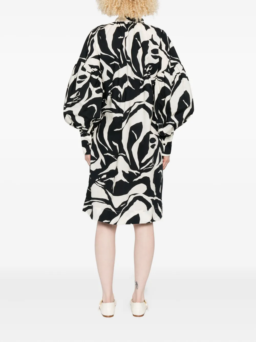 colville Gesmockte jurk met abstracte print Wit