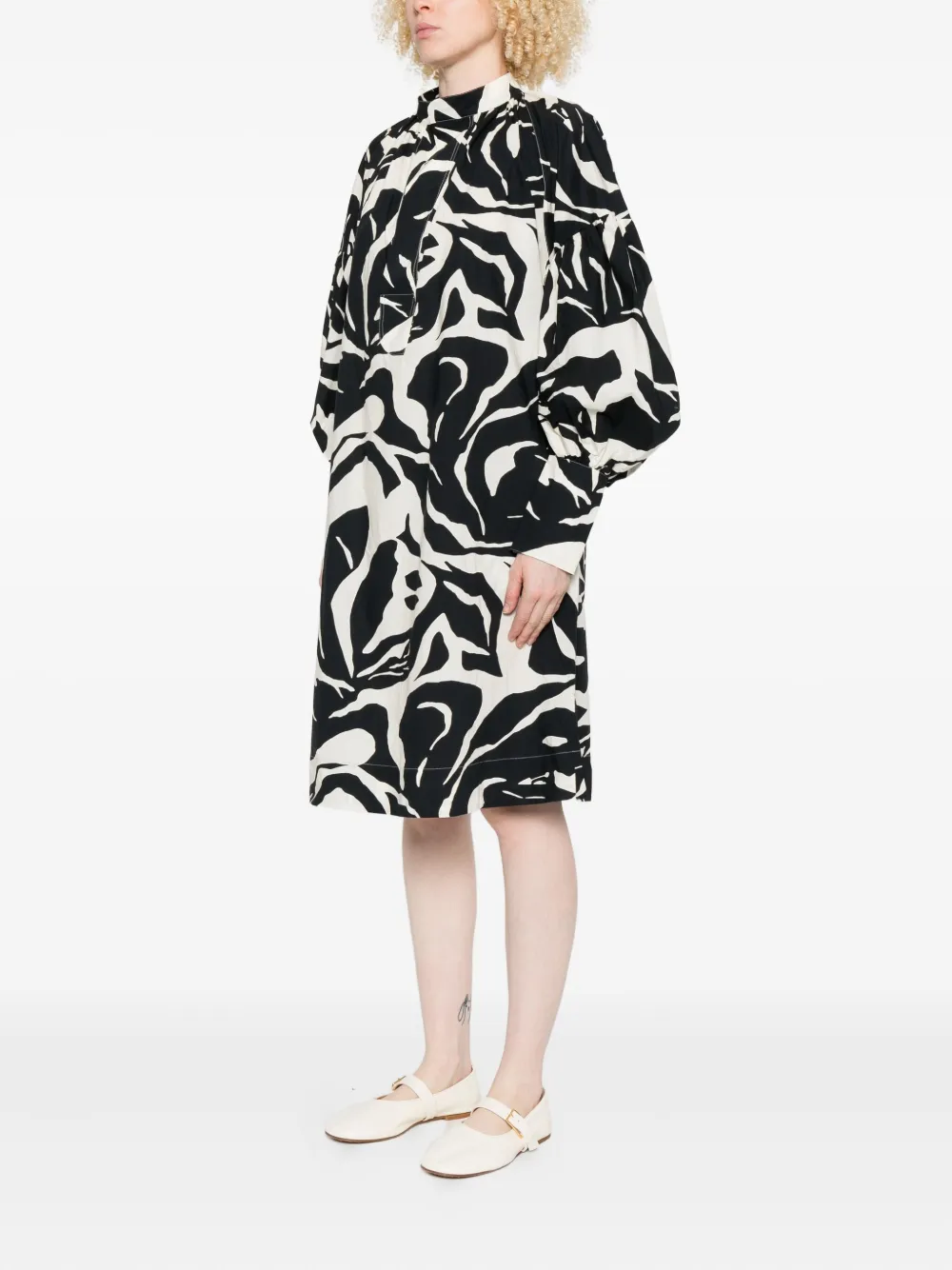 colville Gesmockte jurk met abstracte print Wit