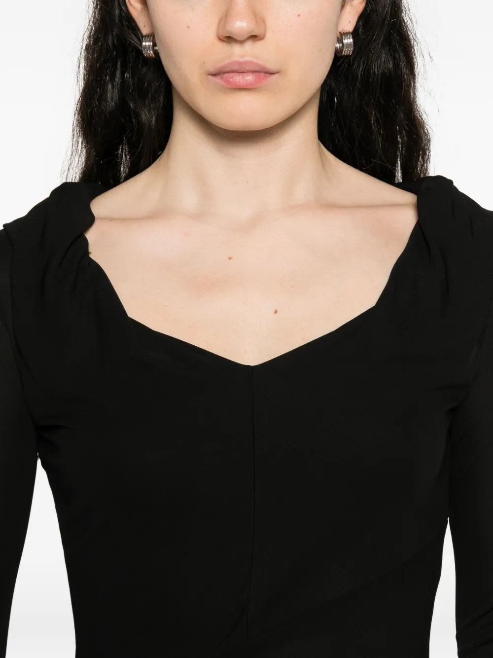 colville Shing-a-ling asymmetrische jurk met lange mouwen Zwart