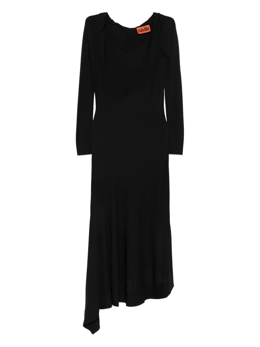colville Shing-a-ling asymmetric long-sleeve dress - ブラック colville Shing-a-ling asymmetric long-sleeve dress - ブラック