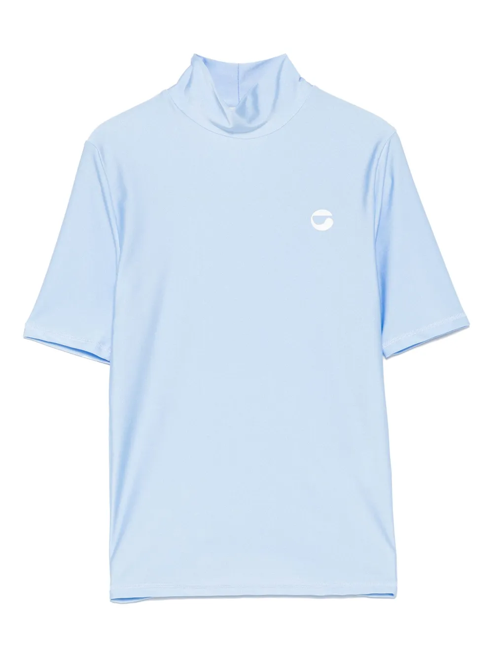 high-neck T-shirt