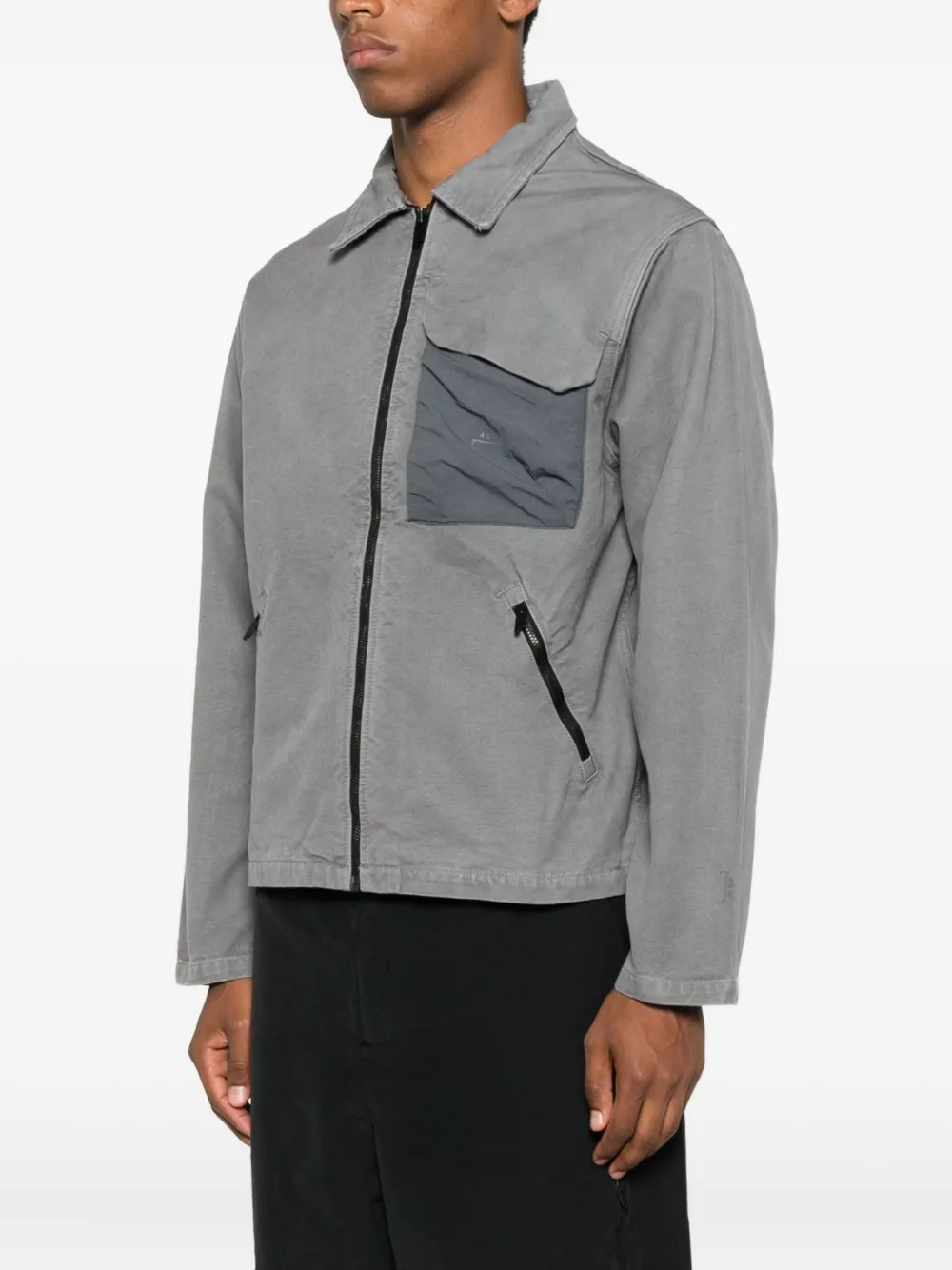 A-COLD-WALL* zip-fastening panelled jacket Grijs