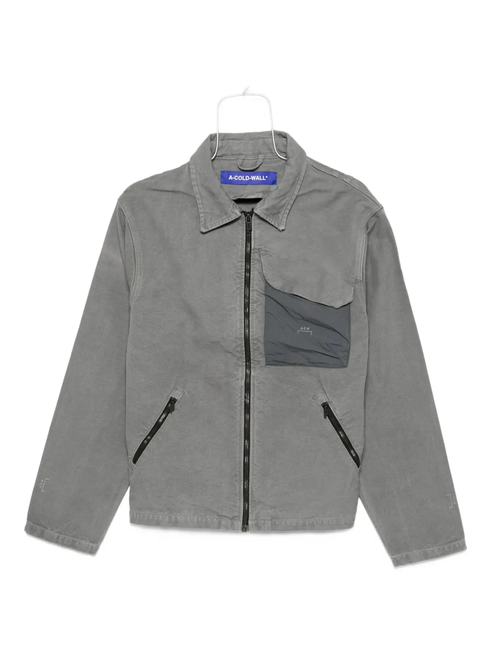 A-COLD-WALL* zip-fastening panelled jacket Grijs