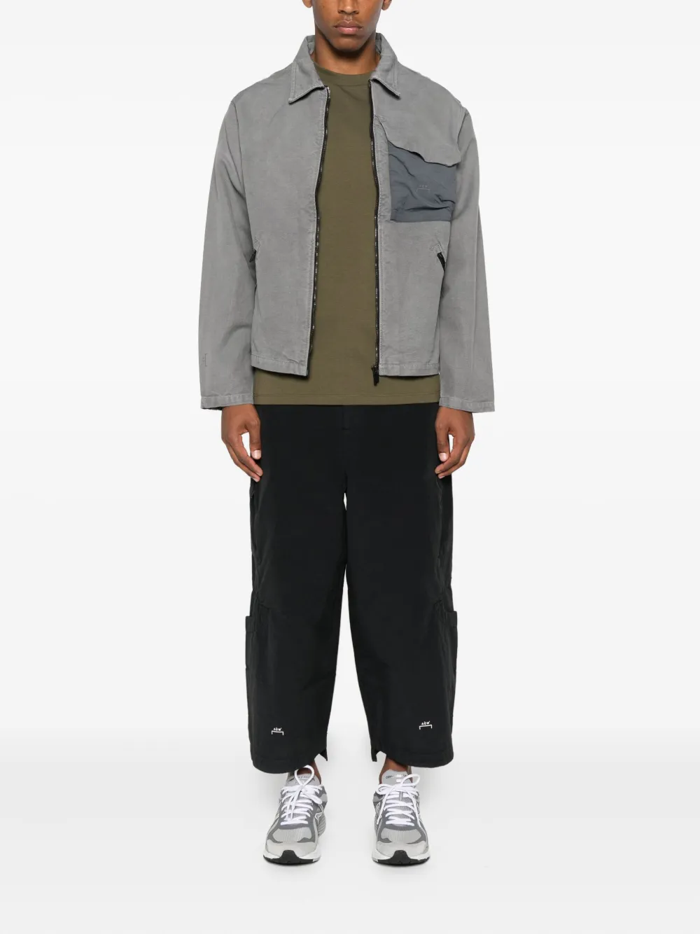 A-COLD-WALL* zip-fastening panelled jacket Grijs