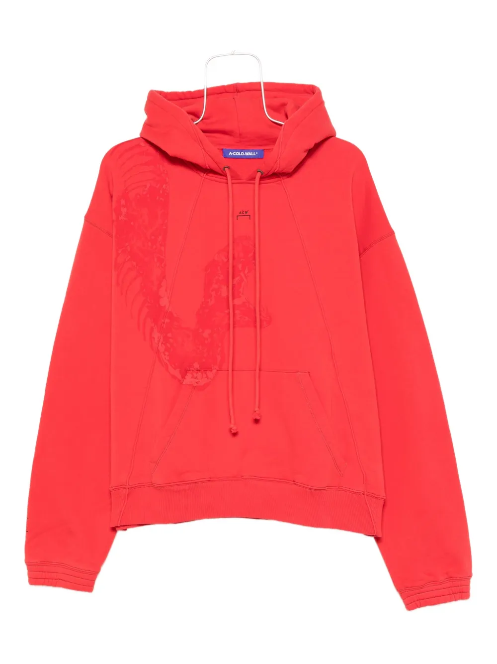 A-COLD-WALL* graphic print hoodie Rood