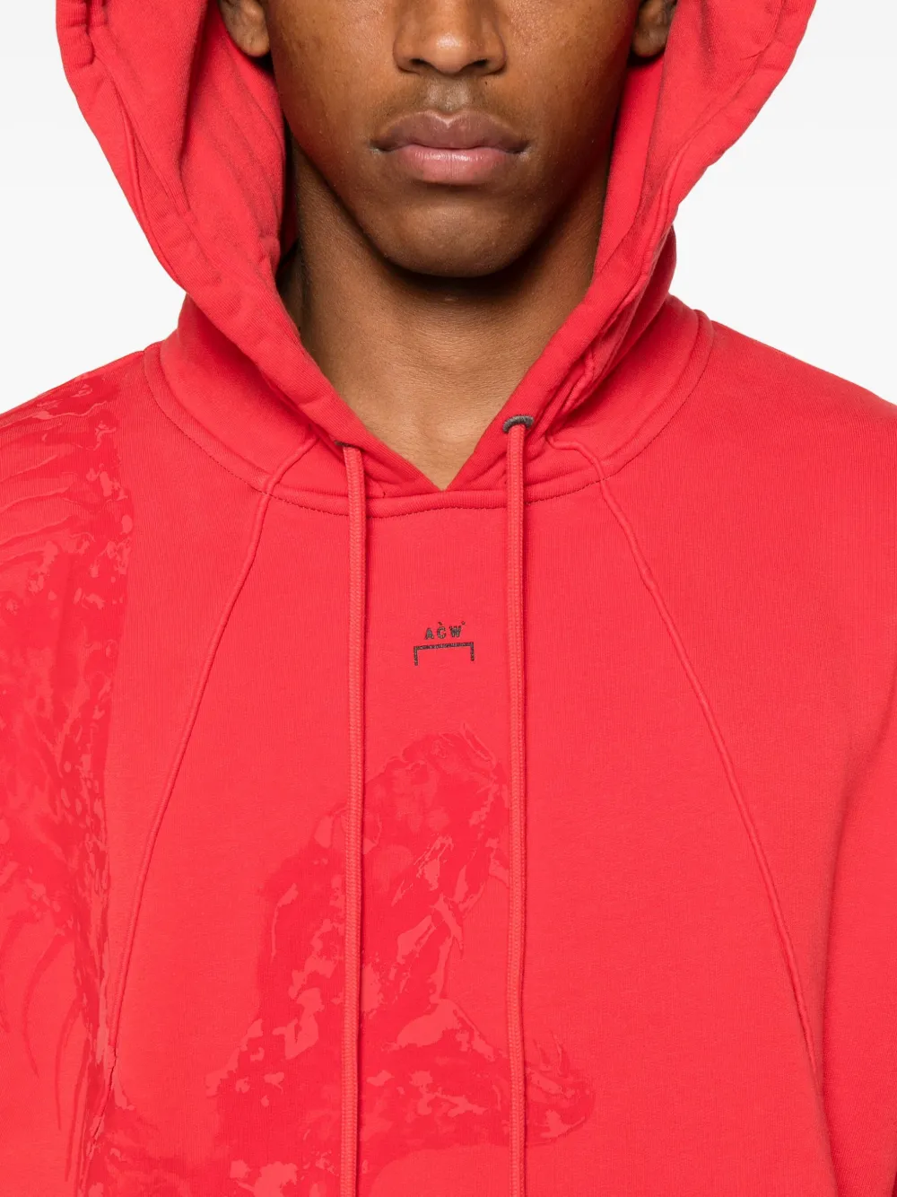 A-COLD-WALL* graphic print hoodie Rood