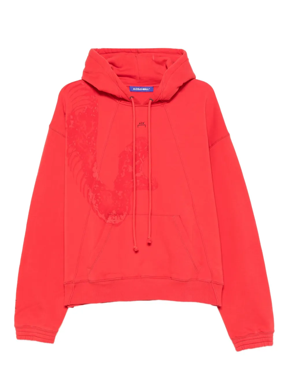 A-COLD-WALL* Hoodie met grafische print Rood