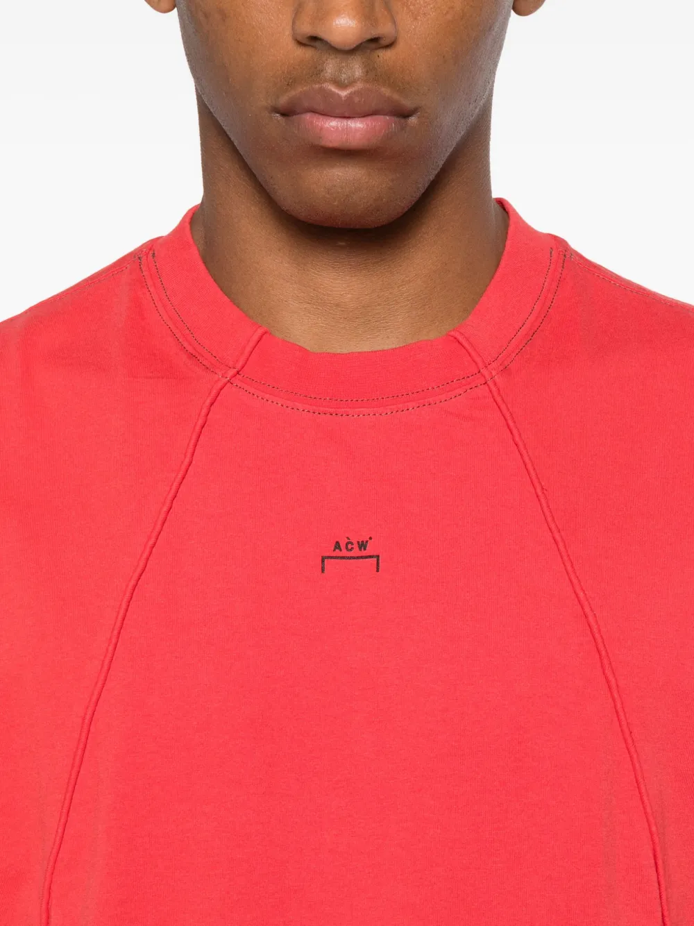 A-COLD-WALL* panelled T-shirt Rood