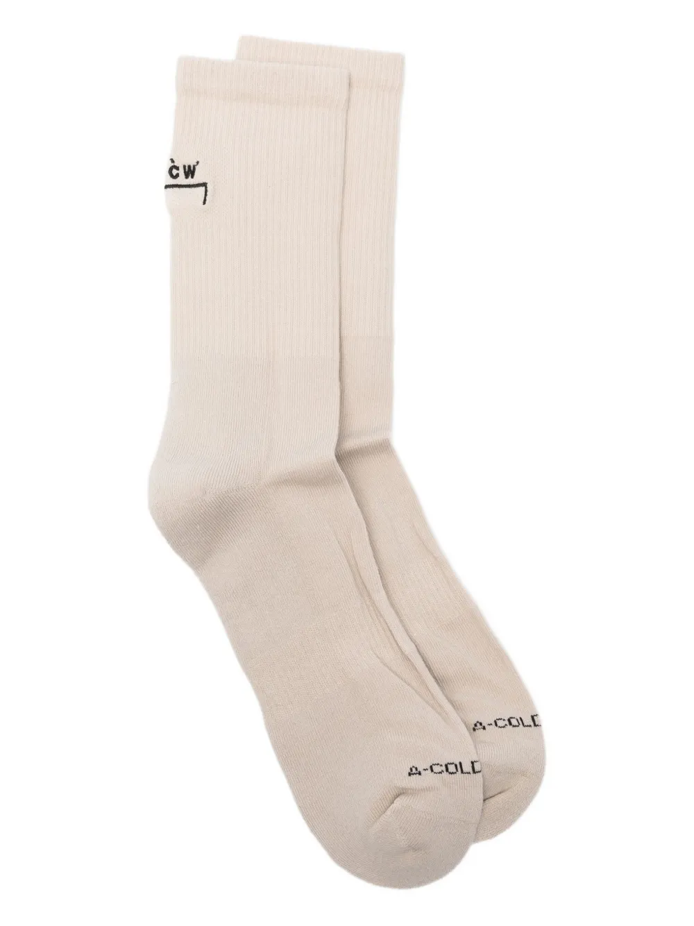 A-COLD-WALL* logo-embroidered socks - Toni neutri