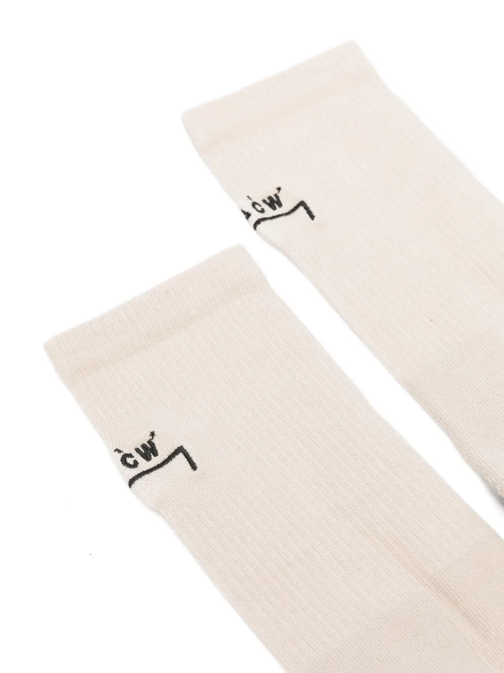 A-COLD-WALL* logo-embroidered socks Beige
