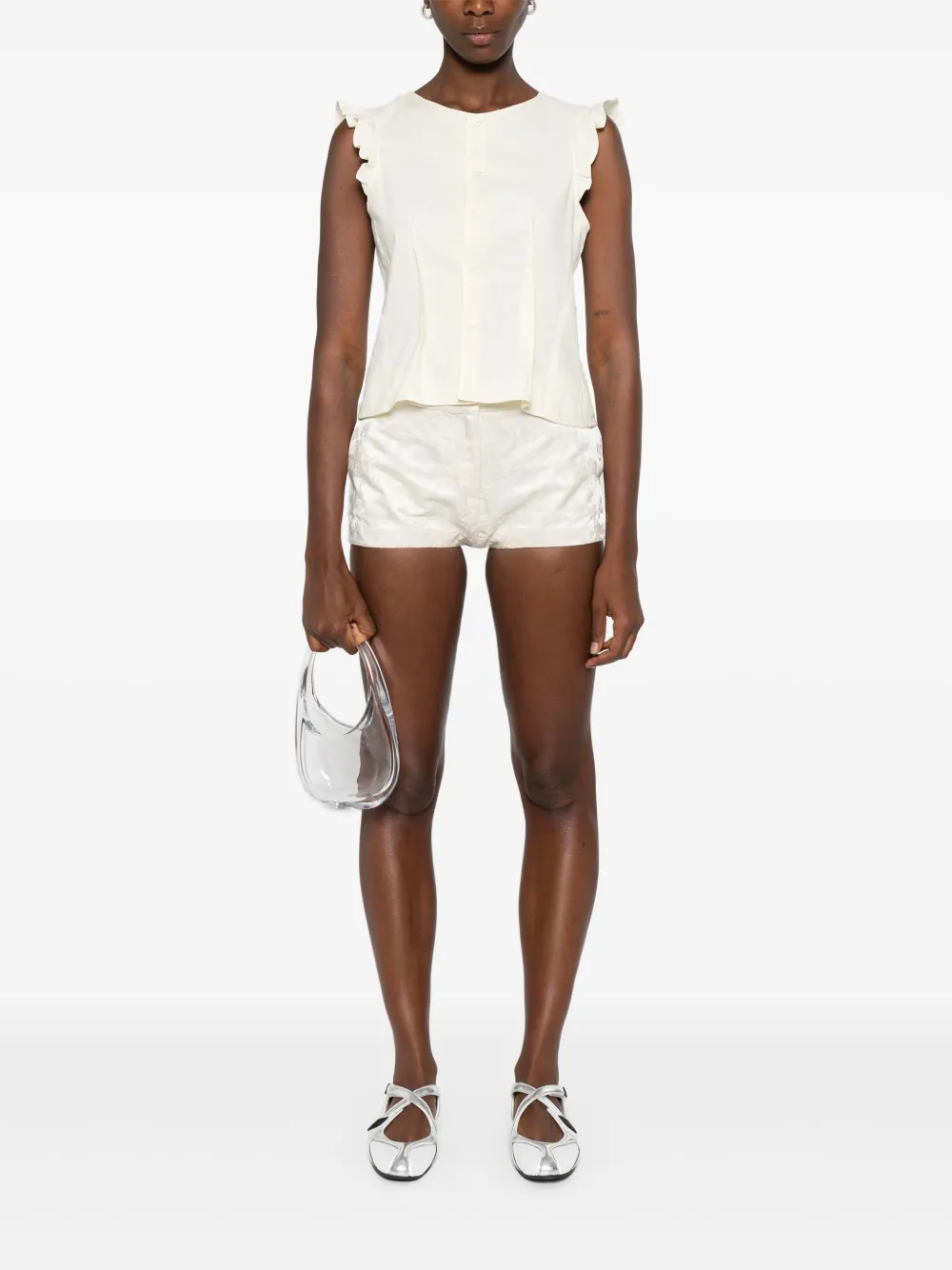 Coperni short à fleurs en jacquard | Shorts habillés | Image 2