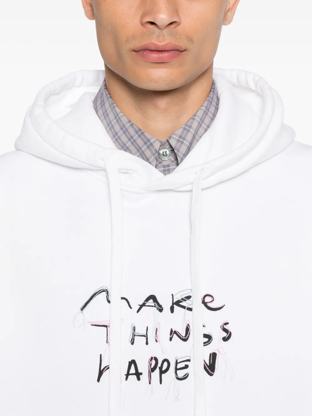 Bonsai Hoodie met borduurwerk Wit