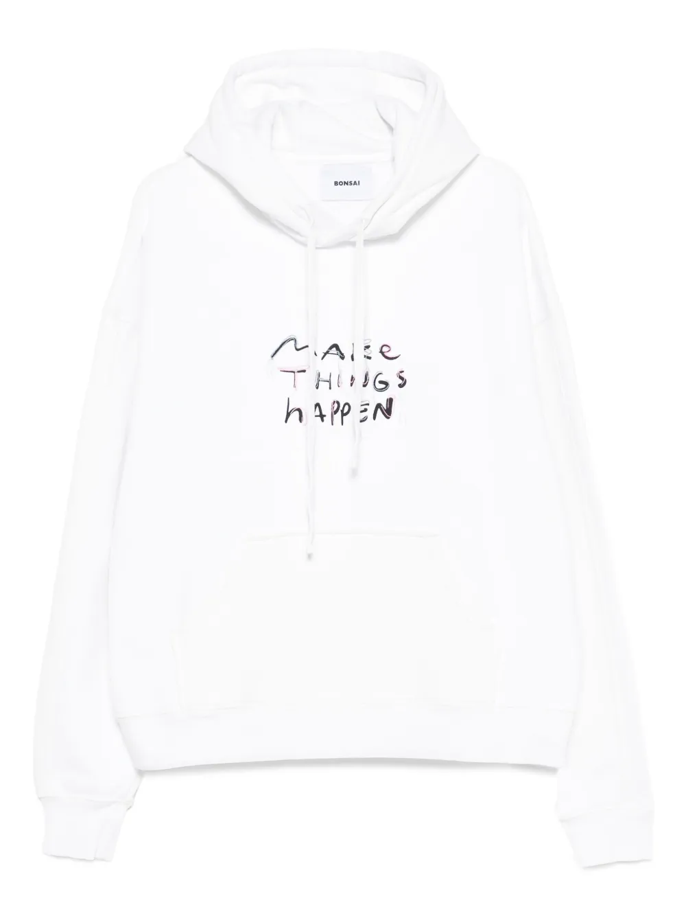 Bonsai Hoodie met borduurwerk Wit
