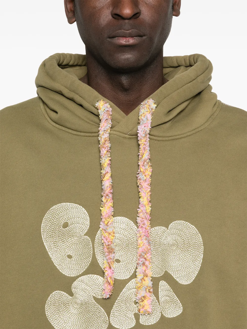 Bonsai Oversized hoodie met borduurwerk Groen