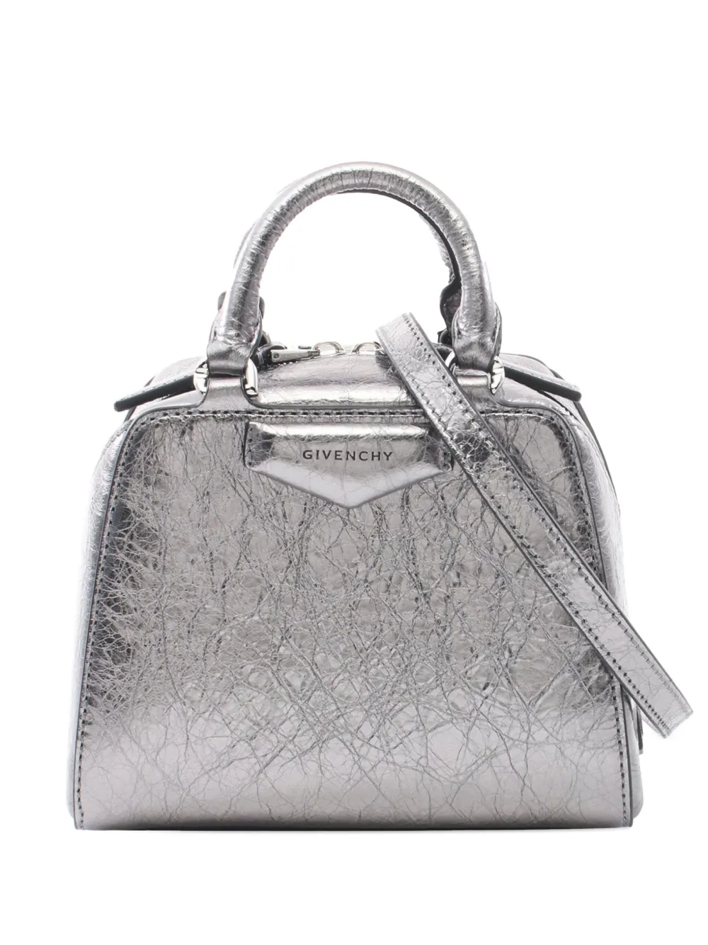 Pre-owned Givenchy 2010-2024 Nano Leather Antigona Cube Satchel