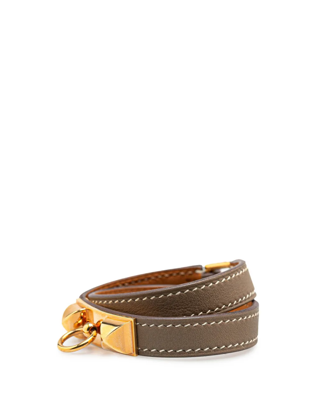 Hermès Pre-Owned 2017 Epsom Rivale Double Tour Bracelet costume bracelet | Image 2