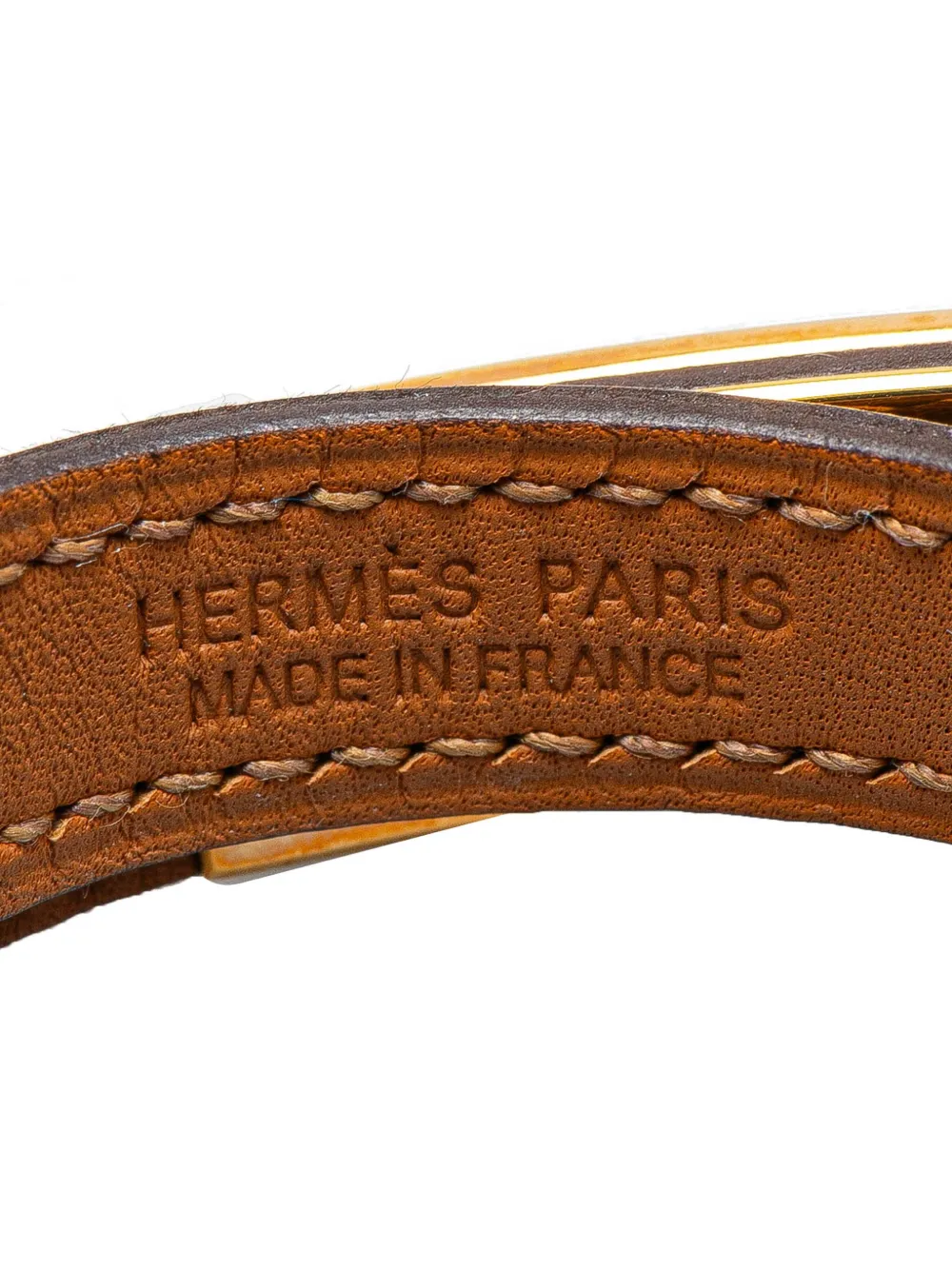 Pre-owned Hermes 2017 Epsom Rivale Double Tour Bracelet Costume Bracelet