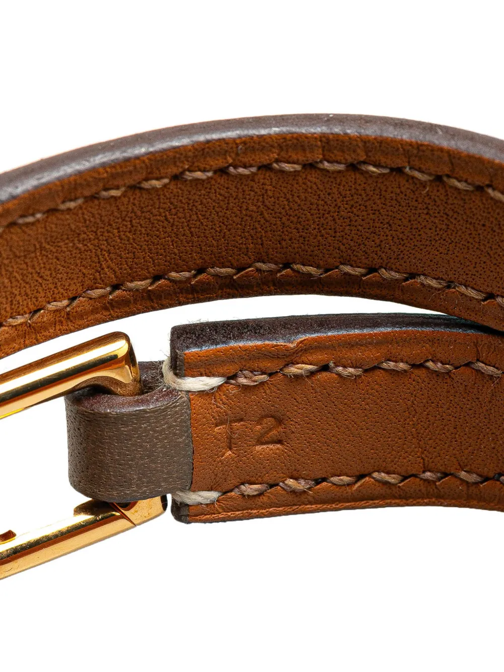 Pre-owned Hermes 2017 Epsom Rivale Double Tour Bracelet Costume Bracelet