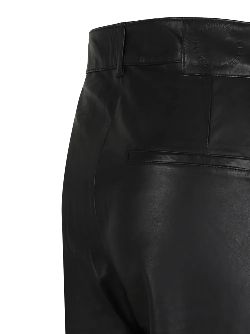 Selected Femme Leren broek Zwart