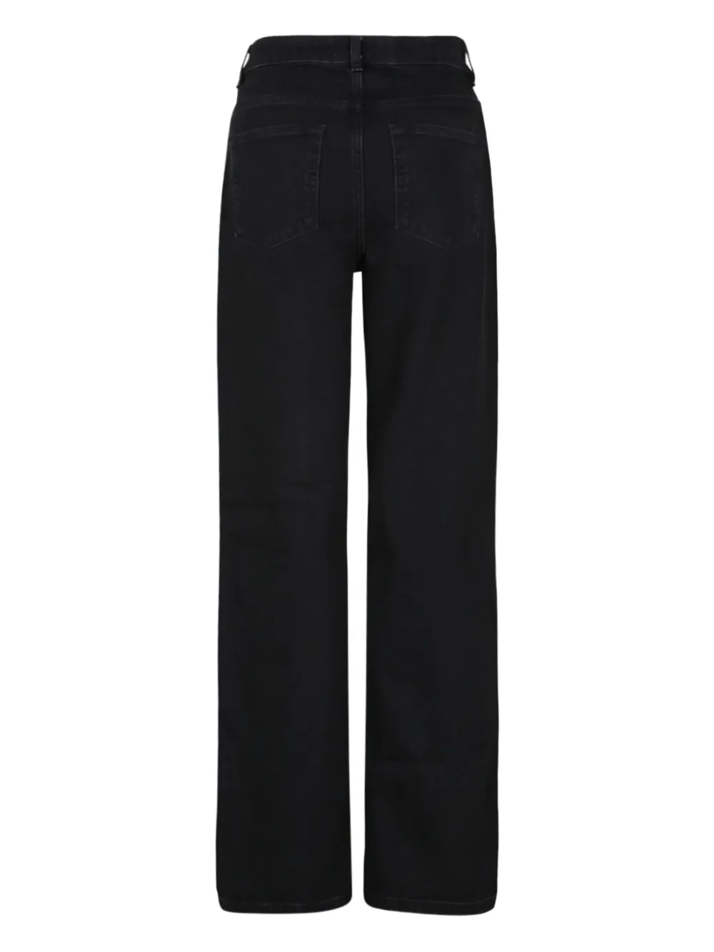 Selected Femme Jeans met wijde pijpen - Zwart