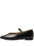 Selected Femme pointed-toe buckle-strap flats - Black