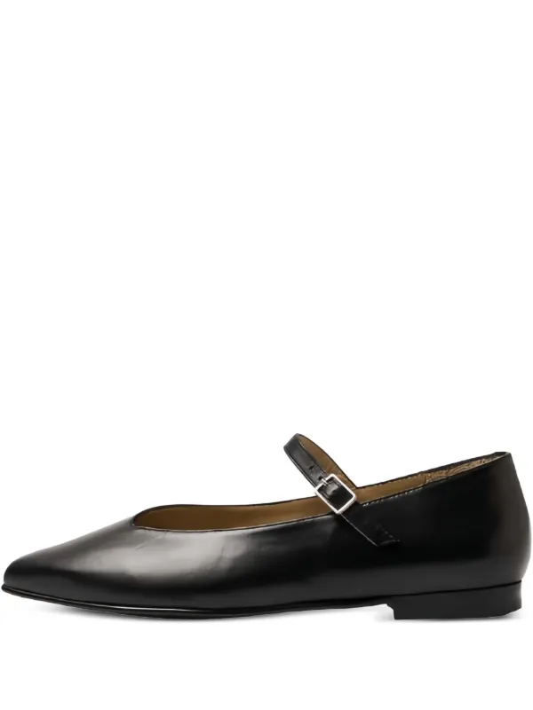 SELECTED ポインテッドトゥ フラットシューズ | ブラック | FARFETCH JP