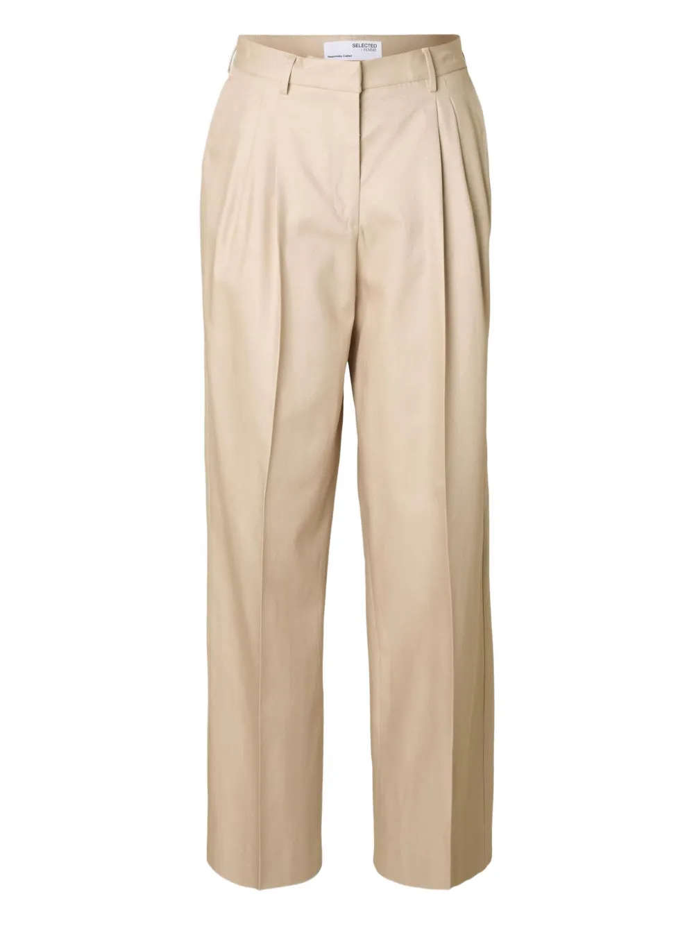 Selected Femme pleated trousers | Neutrals | Image 1