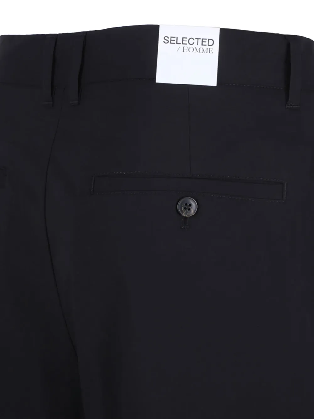 Selected Femme Logo-patch Shorts In Black