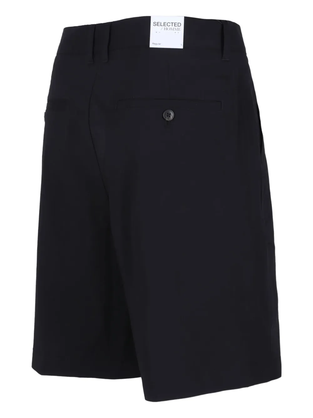 Selected Femme Logo-patch Shorts In Black