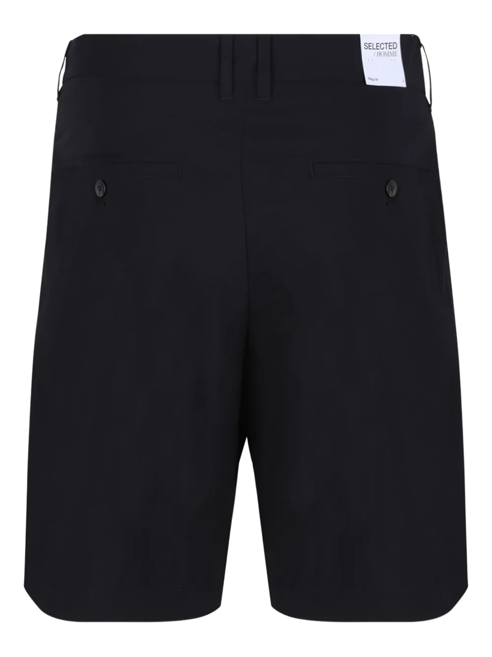 Selected Femme Logo-patch Shorts In Black