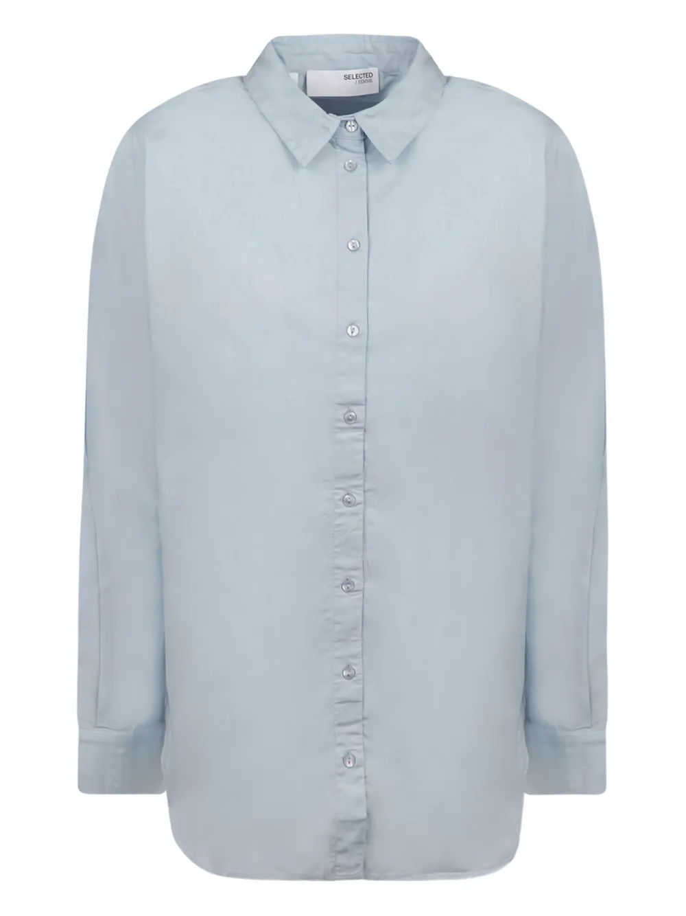 Selected Femme poplin shirt | Blue | Image 1