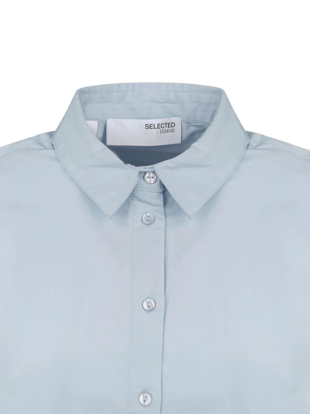 Selected Femme Popeline blouse Blauw