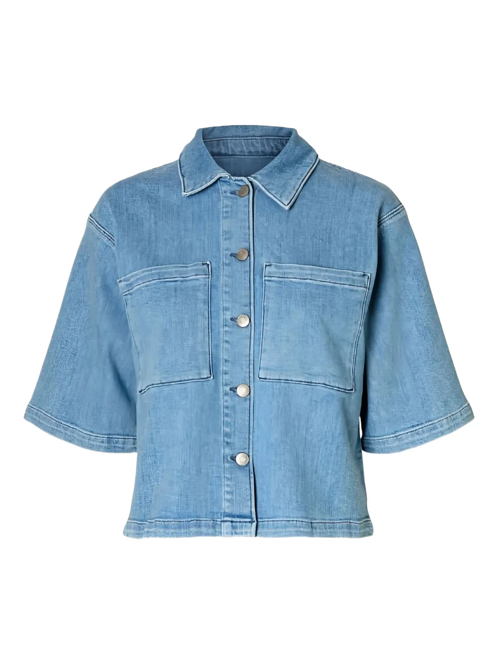 Selected Femme Denim blouse Blauw