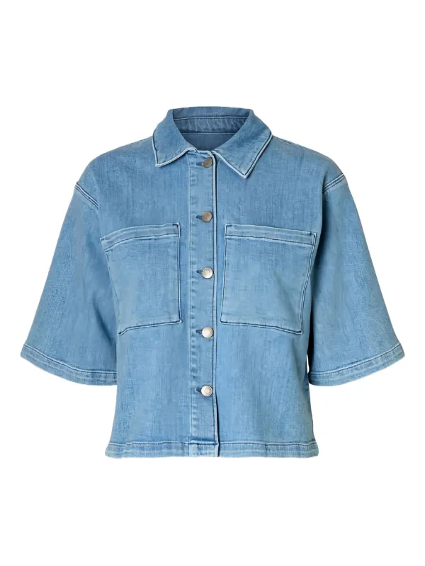 Selected Femme Denim Shirt Blue FARFETCH JO
