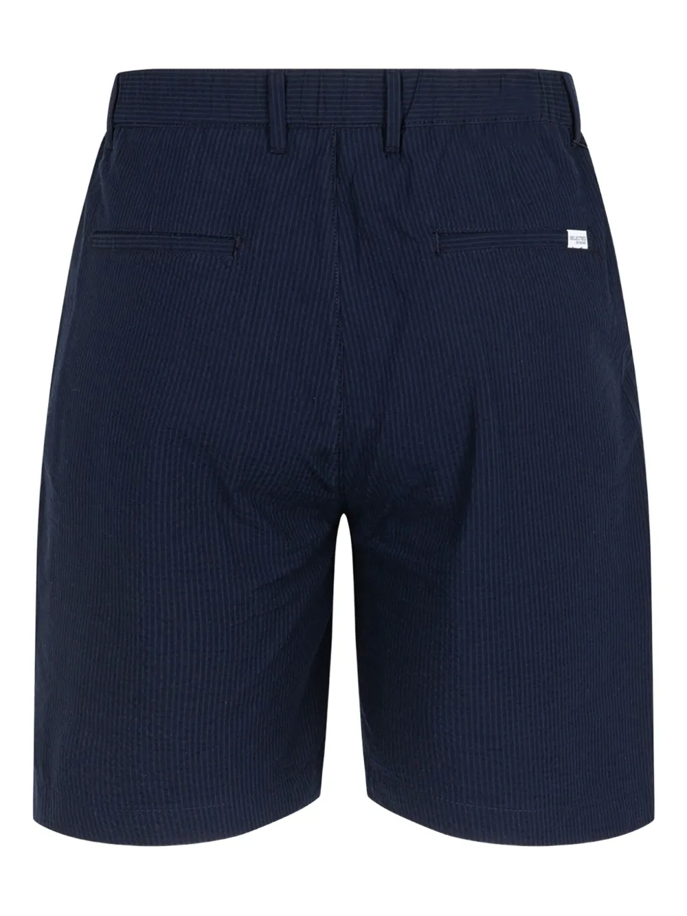 Selected Femme Pinstripe Bermuda Shorts In Blue