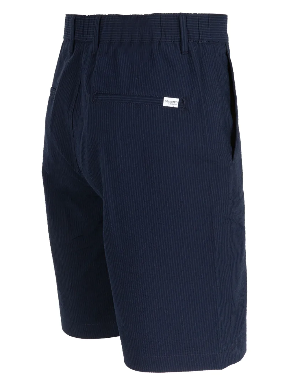 Selected Femme Pinstripe Bermuda Shorts In Blue