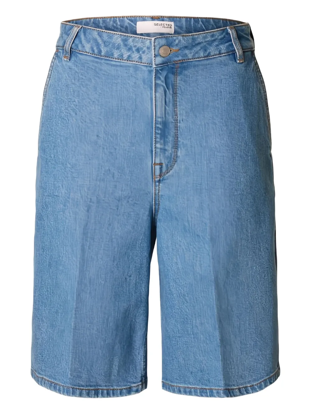 Selected Femme denim knee-length shorts - ブルー Selected Femme denim knee-length shorts - ブルー