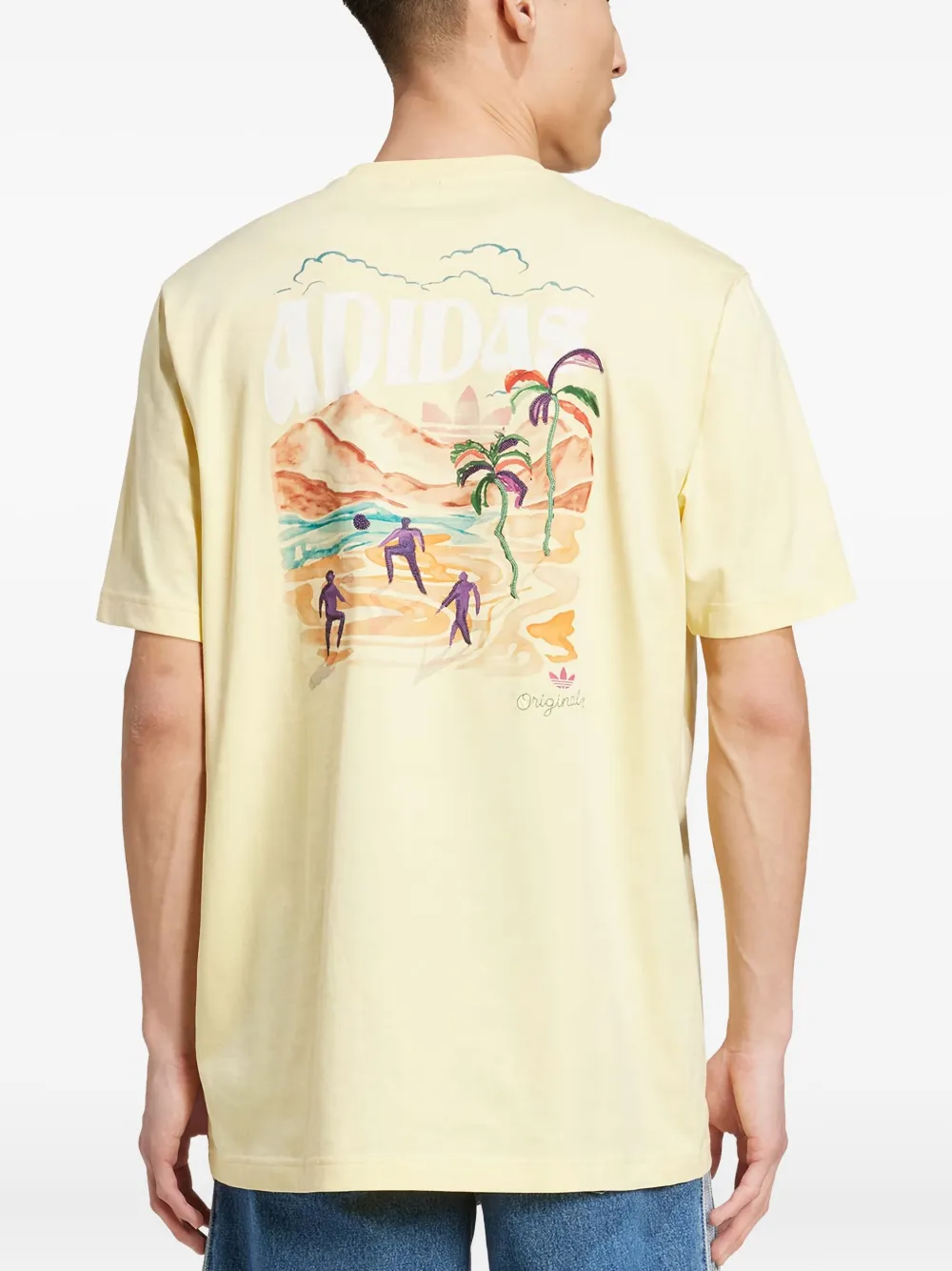 adidas Katoenen T-shirt Geel
