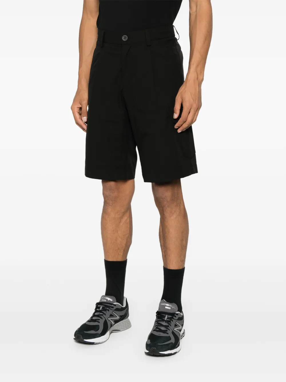 Herno Shorts met geplooid detail Zwart