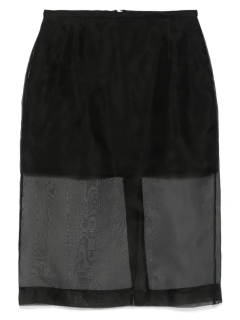 David Koma semi-sheer midi skirt