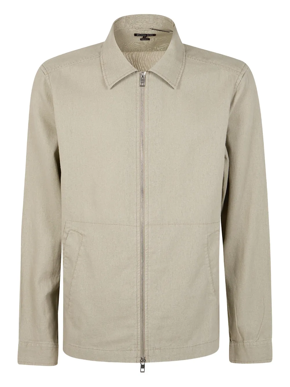 Michael Kors zip-up shirt jacket Beige