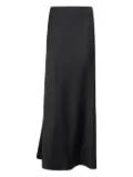 Carven asymmetric satin skirt - Black