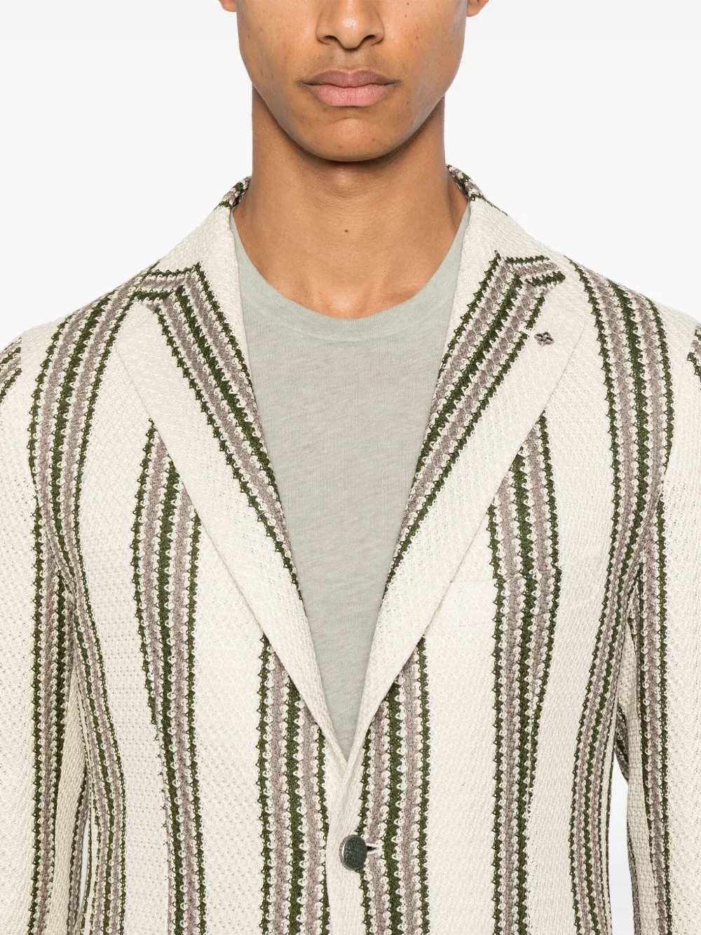 Shop Tagliatore Striped Blazer