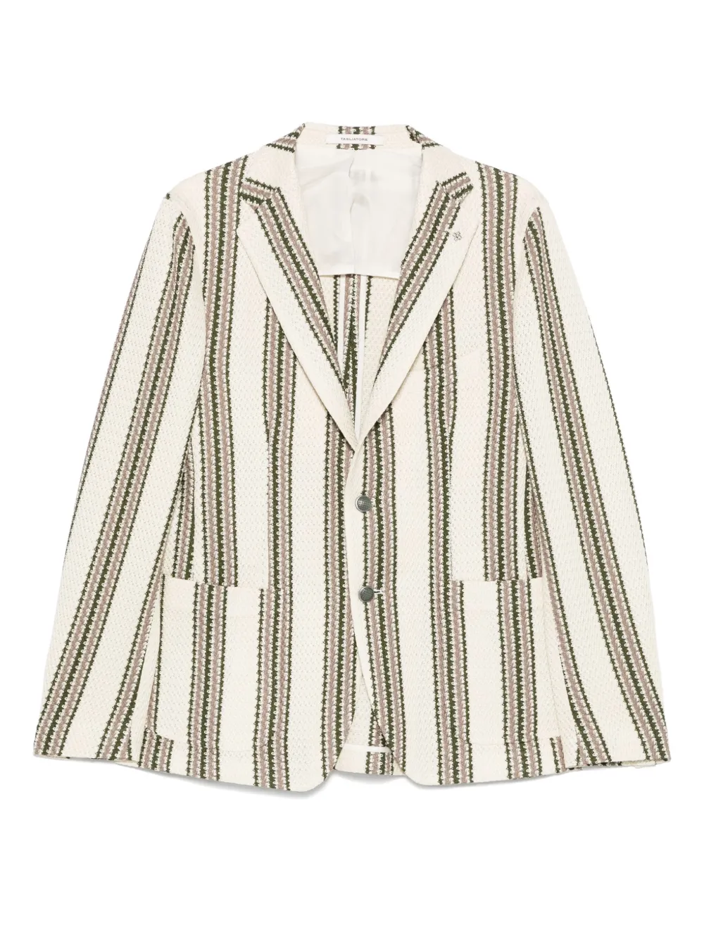 Tagliatore Gestreepte blazer Beige