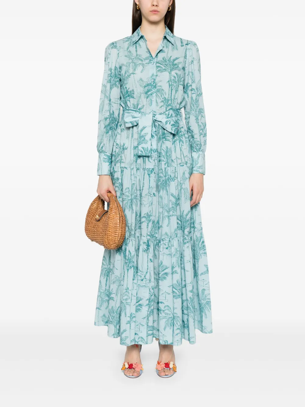MC2 Saint Barth Jensen maxi-jurk - Blauw