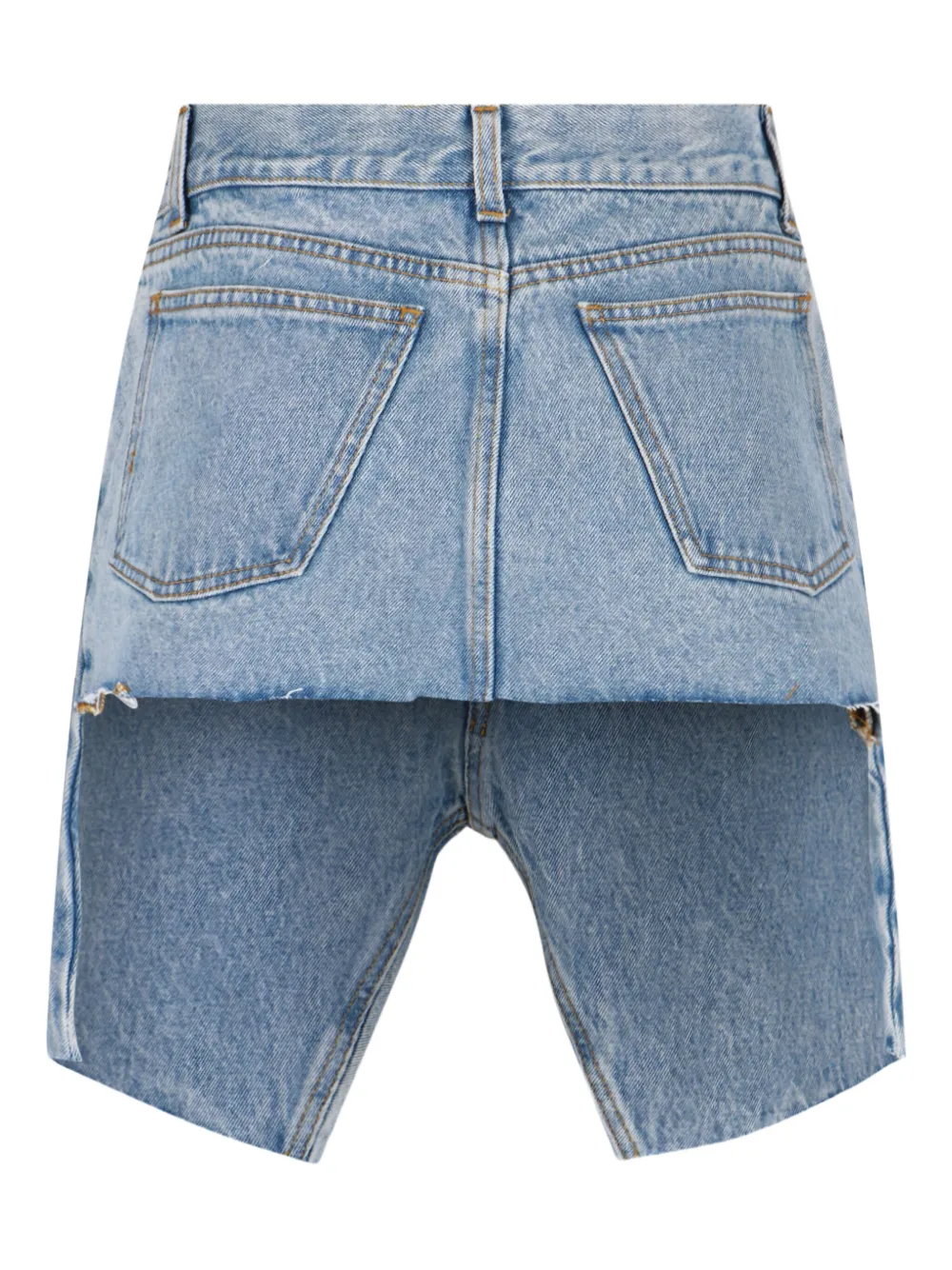 ALL IN asymmetric denim skirt - Blauw